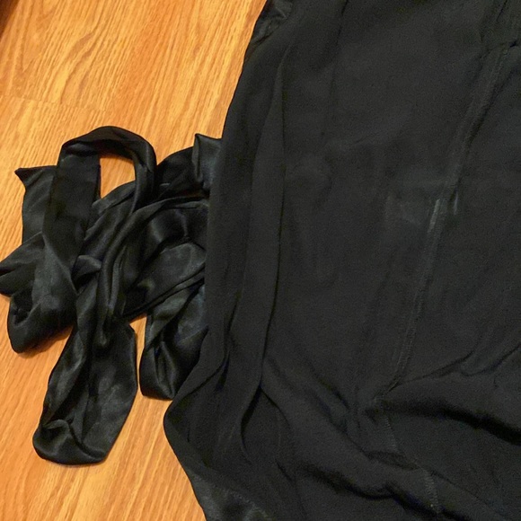 J. Crew Black Satin Dress w/ Belt & Gold Buttons in NWOT! - Picture 8 of 8